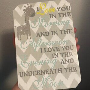Giraffe Nursery Decor - I Love You Song MUST BE BUNDLED, MARKED DOWN